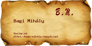 Bagi Mihály névjegykártya